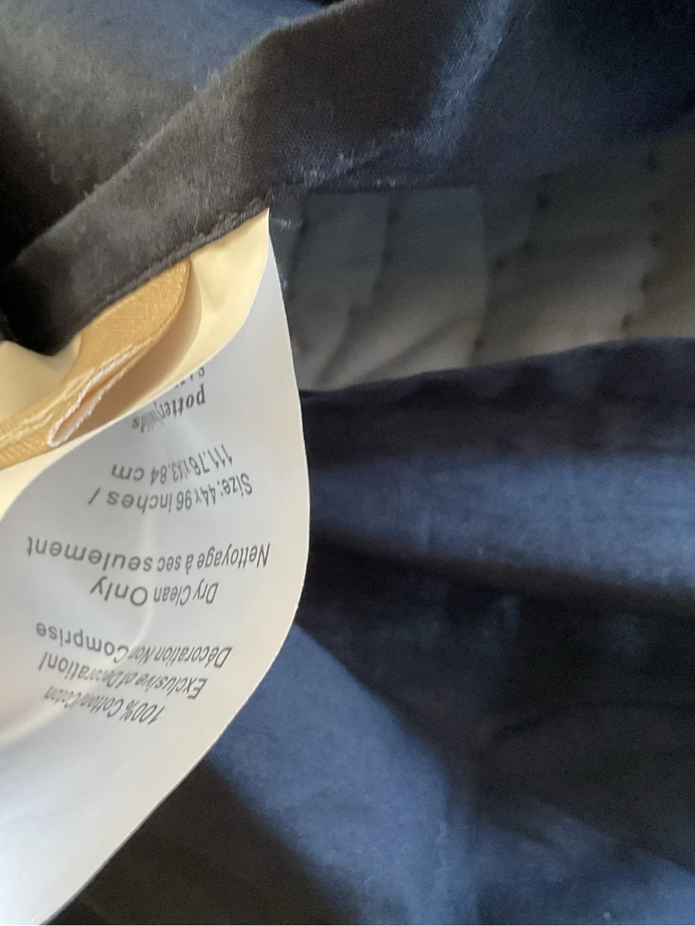 Pottery Barn Teen PB Camo Euro Sham Navy 5% Organic Cotton  NEW W/ Tags